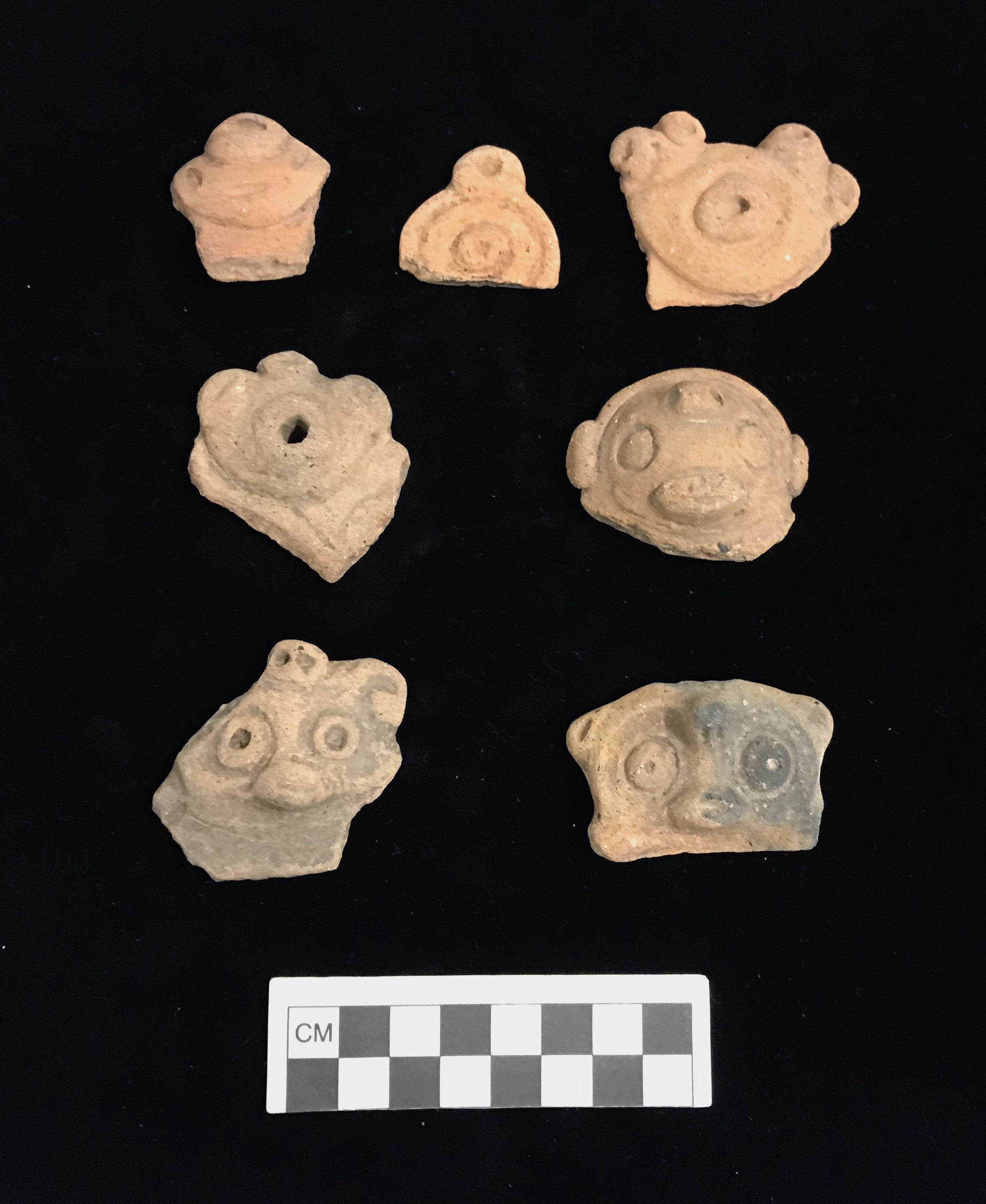 Plate III. PEARLS RIM ADORNED SHERDS (Sub-types 1 and 2). FLMNH Acc. Nos. 97991, 97992,97995, and 97996.