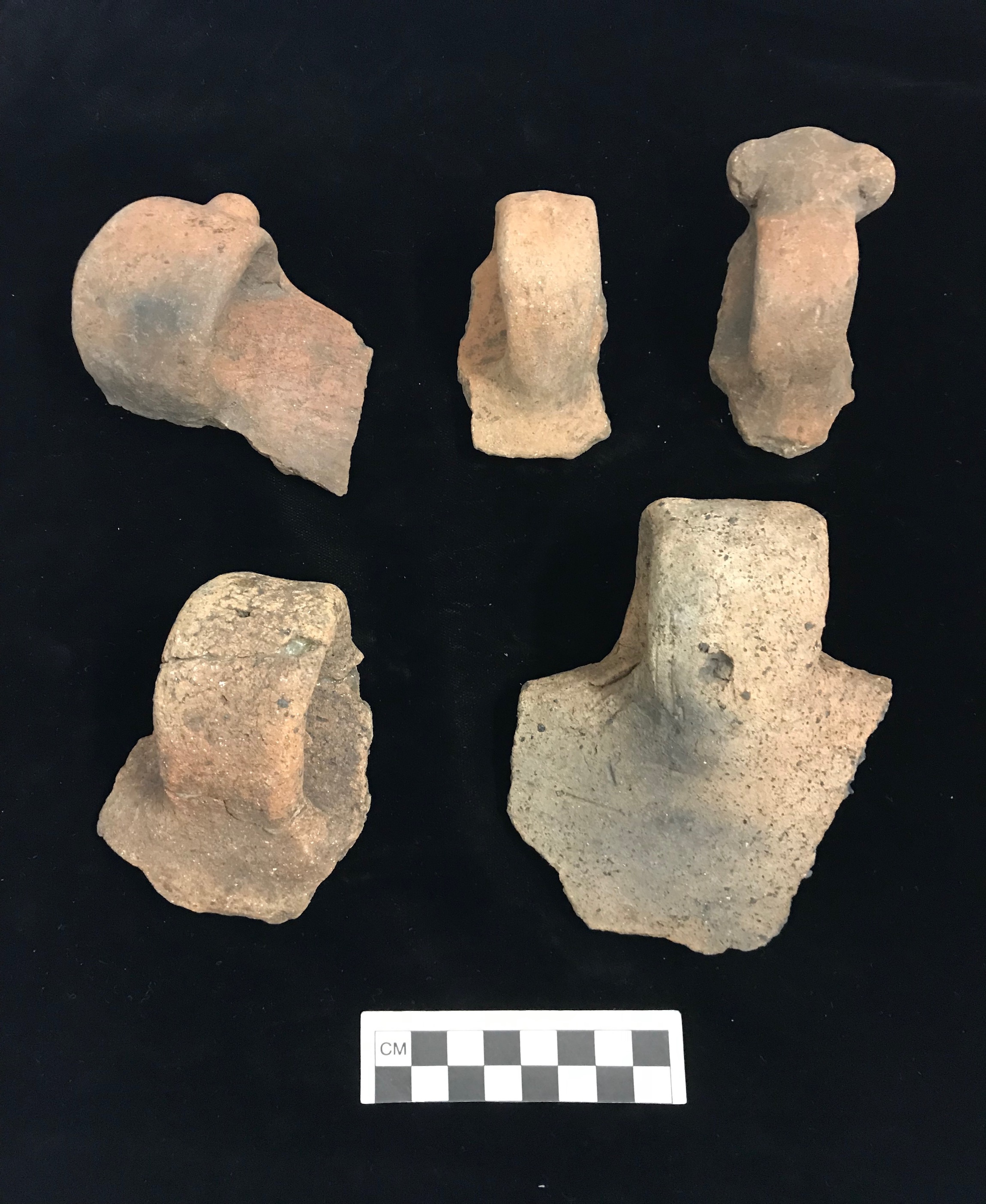 Plate X. SIMON AND SALINE WIDE HANDLED SHERDS. FLMNH Acc. Nos. 98003, 98004, and 97995.